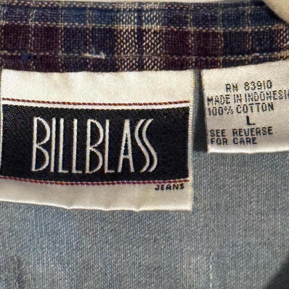 Vintage 90’s Bill Blass Women's Denim Shirt with Dog Embroidery Size Large - Picture 8 of 13